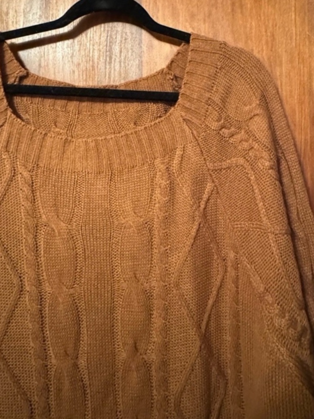 Women’s Plus Size Rust Orange Cable Knit Sweater - Size 3X - Picture 3 of 3